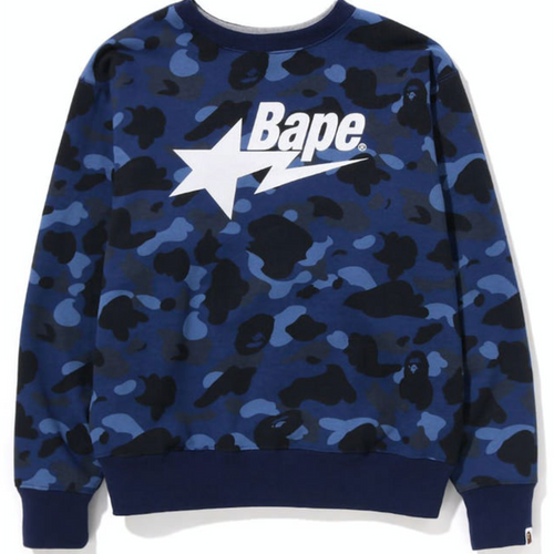 Bape 4Way Relaxed Fit Camo Bapesta Crewneck Sweater Size XL