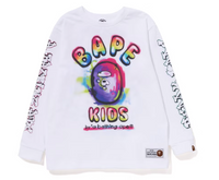Bape Kids 15th Ann. x Readymade Spray L/S Tee White Size 120 K
