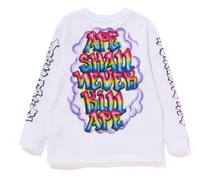 Bape Kids 15th Ann. x Readymade Spray L/S Tee White Size 120 K
