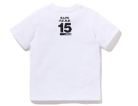 Bape Kids 15th Ann. x FCRB ABC Camo Emblem Print Tee White Size 120 K