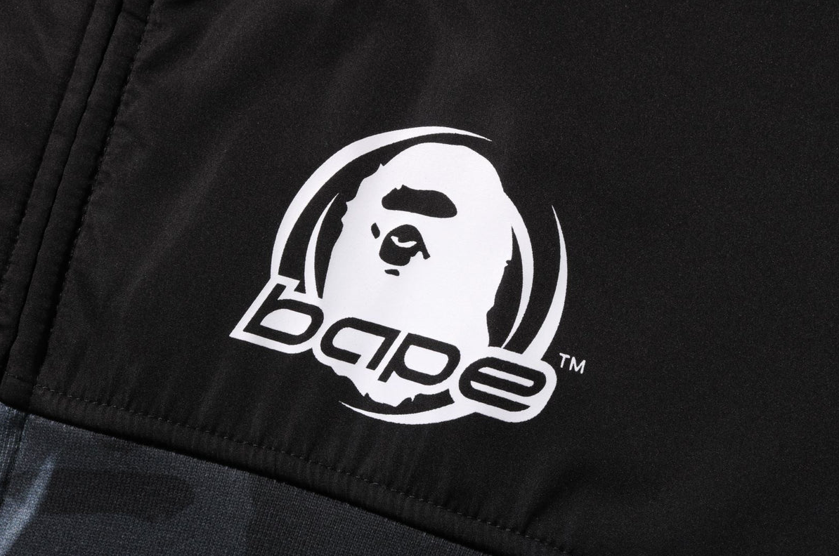 Bape Stroke Camo Black Relaxed Fit Full-Zip Hoodie Size Large