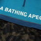 Bape 1st Camo Pocket Double Knit Half-Zip Blue Hoodie Size Medium
