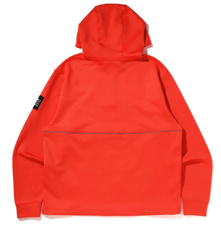 Bape 1st Camo Pocket Double Knit Half-Zip Red Hoodie Size Small