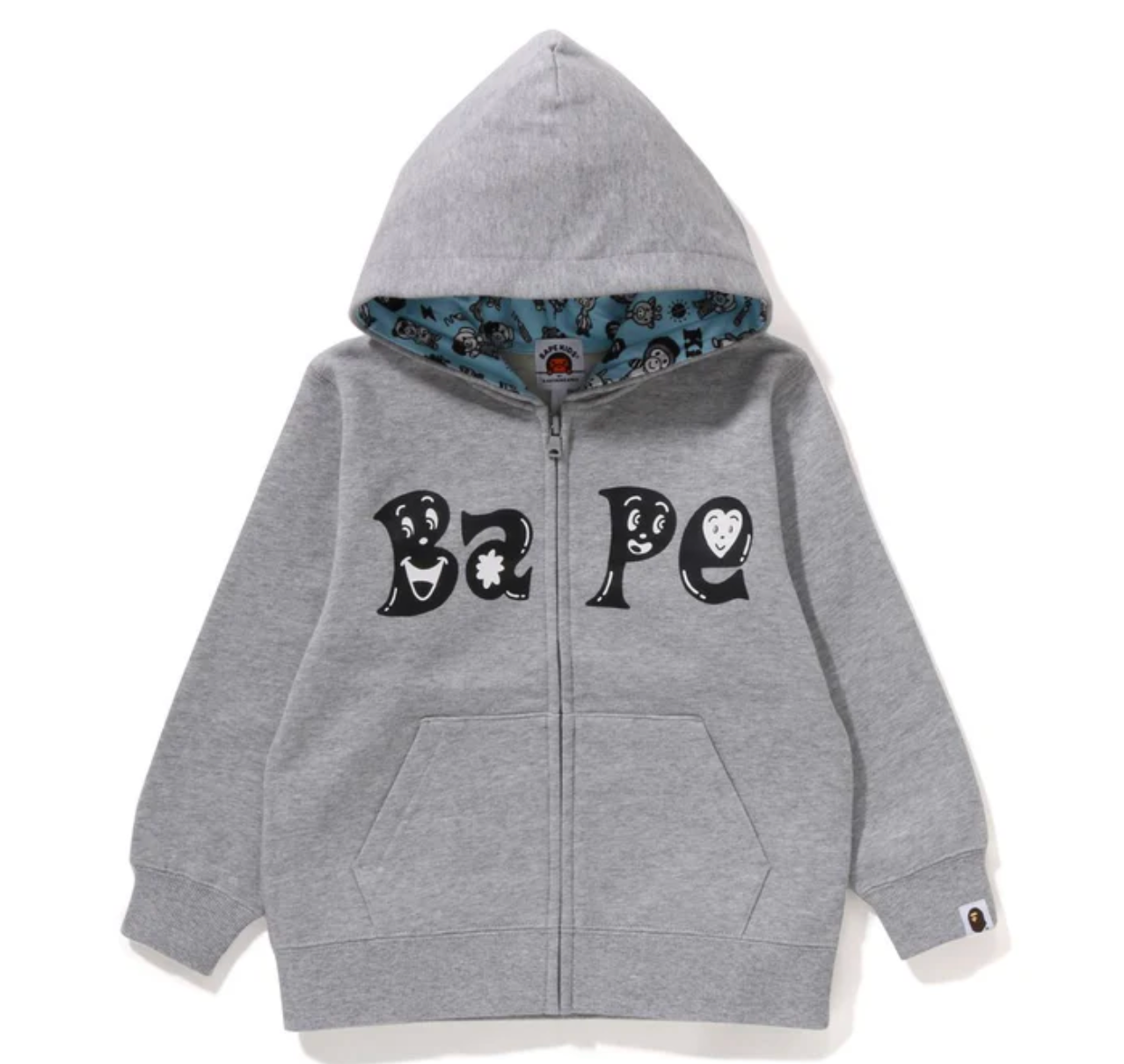 Bape Kids x Chocomoo Zip Hoodie Grey Size 120 K