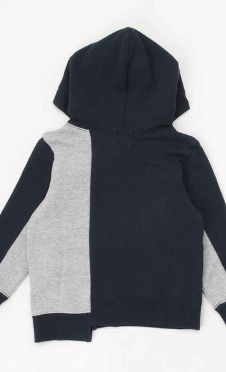 Bape Kids Gingham Check Patch Pullover Hoodie Navy Size 110 K