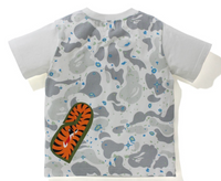 Bape Kids Space Camo Multi Shark Pocket Tee White Size 120 K