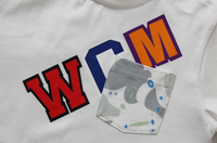 Bape Kids Space Camo Multi Shark Pocket Tee White Size 120 K