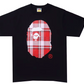 Bape Kids Check Gift Ape Head Tee Black Size 120 K