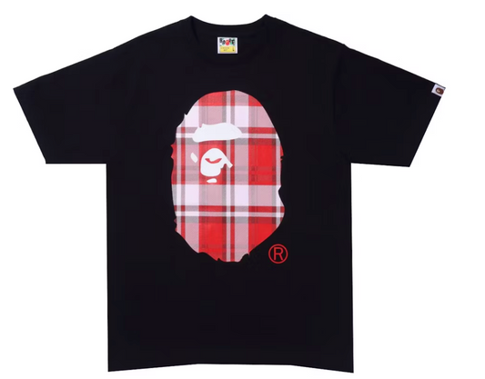 Bape Kids Check Gift Ape Head Tee Black Size 120 K