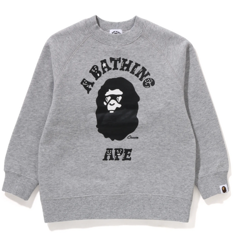 Bape Kids x Chocomoo College Crewneck Grey Size 120 K
