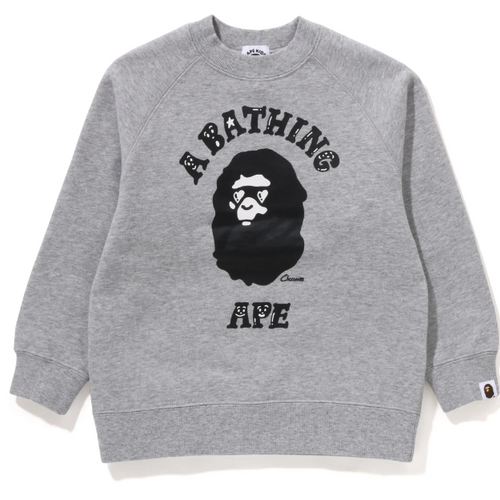 Bape Kids x Chocomoo College Crewneck Grey Size 100 K