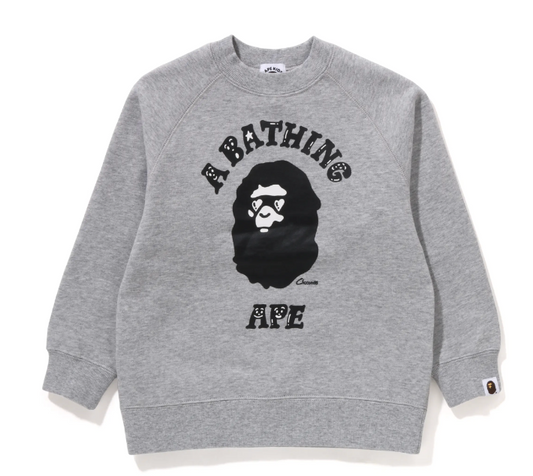 Bape Kids x Chocomoo College Crewneck Grey Size 90 K