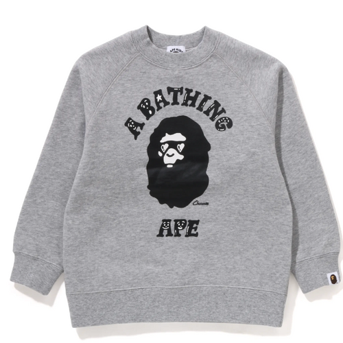 Bape Kids x Chocomoo College Crewneck Grey Size 90 K