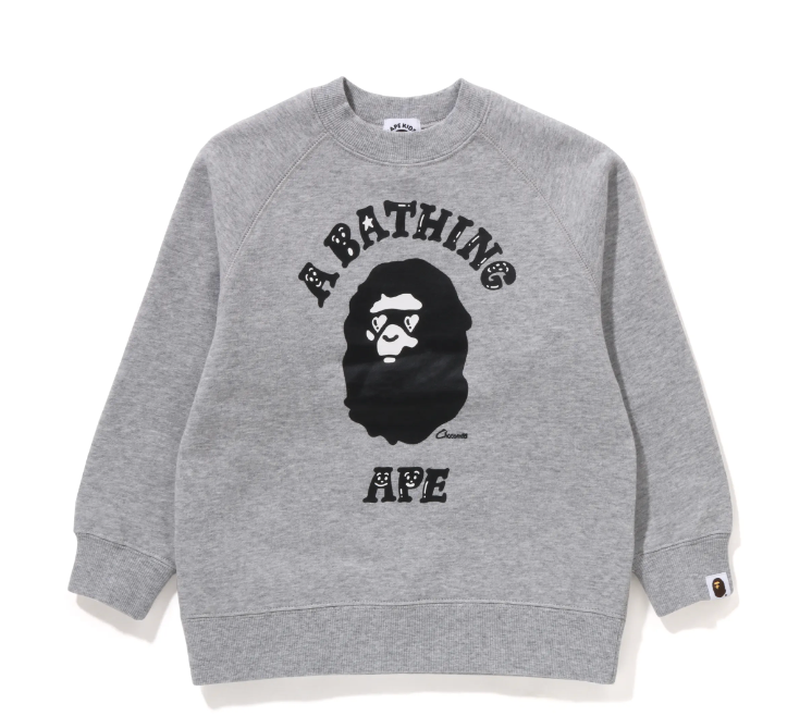 Bape Kids x Chocomoo College Crewneck Grey Size 110 K