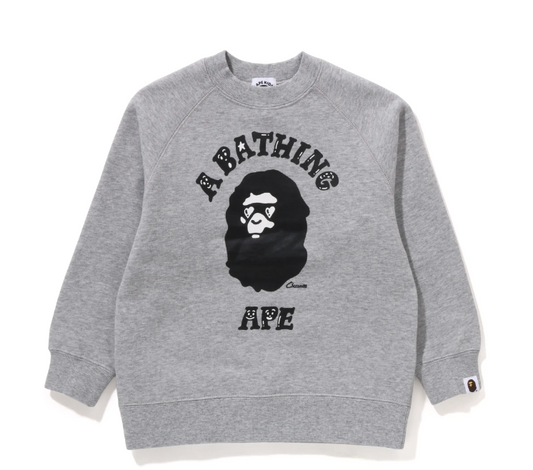 Bape Kids x Chocomoo College Crewneck Grey Size 110 K