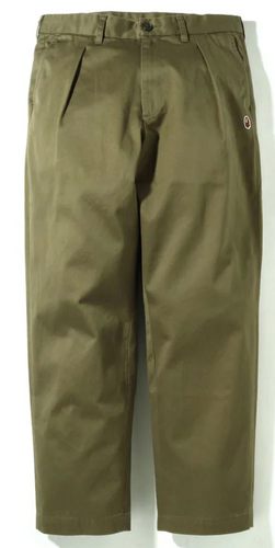 Bape One Pont Loose Fit Dark Olive Chino Pants Size Medium