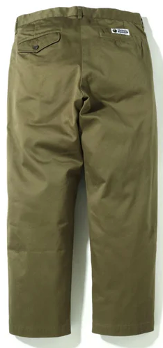 Bape One Pont Loose Fit Dark Olive Chino Pants Size Large
