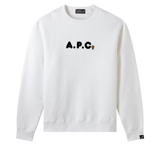 Bape Kids x A.P.C. Milo On APC Crewneck White Size 120 K