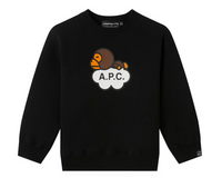 Bape Kids x A.P.C Milo Cloud Crewneck Black Size 100 K
