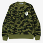 Bape 1st Camo Ape Head Green Crewneck Sweater Size Medium