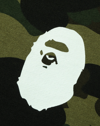 Bape 1st Camo Ape Head Green Crewneck Sweater Size Medium