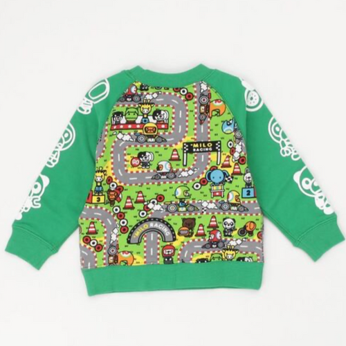 Bape Kids Baby Milo Racing Crewneck Green Size 110 K