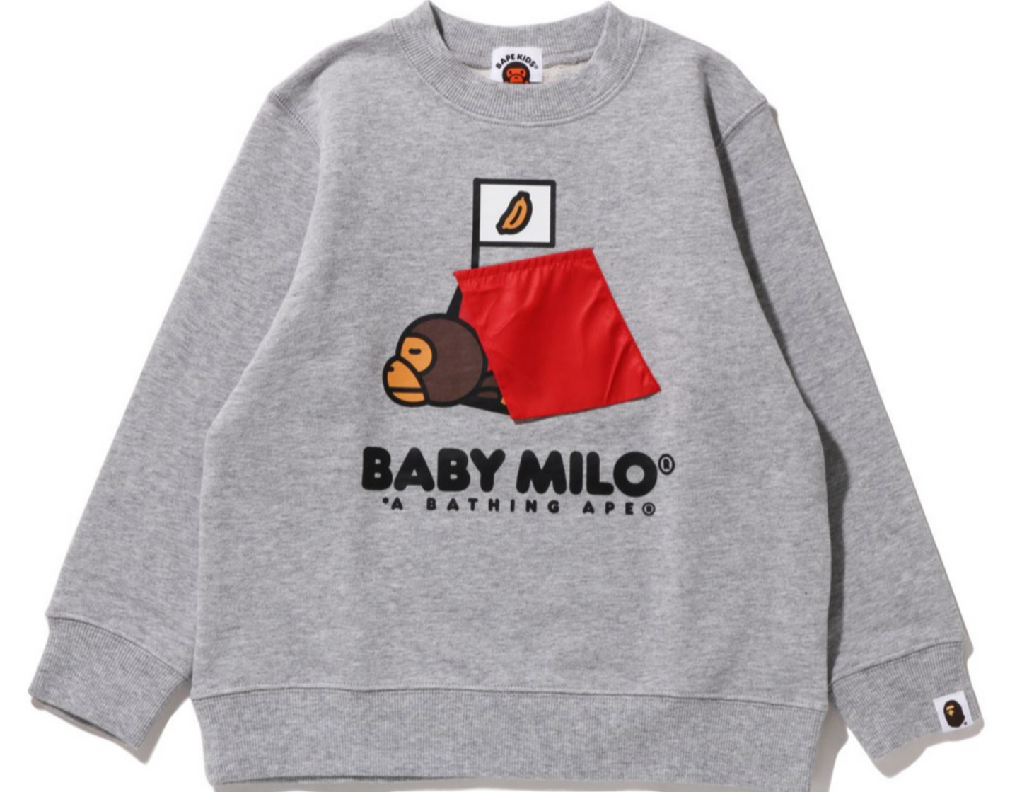 Bape Kids Baby Milo Camp Crewneck Grey Size 120 K