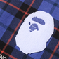 Bape Check Logo Loose Fit Blue Crewneck Sweater Size Small