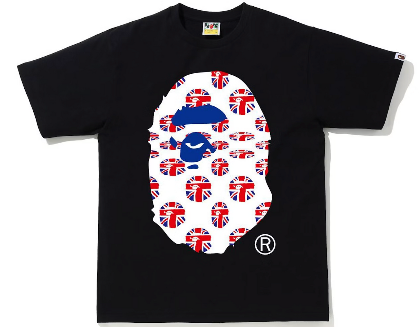 Bape London Union Jack Black T-Shirt Size Small