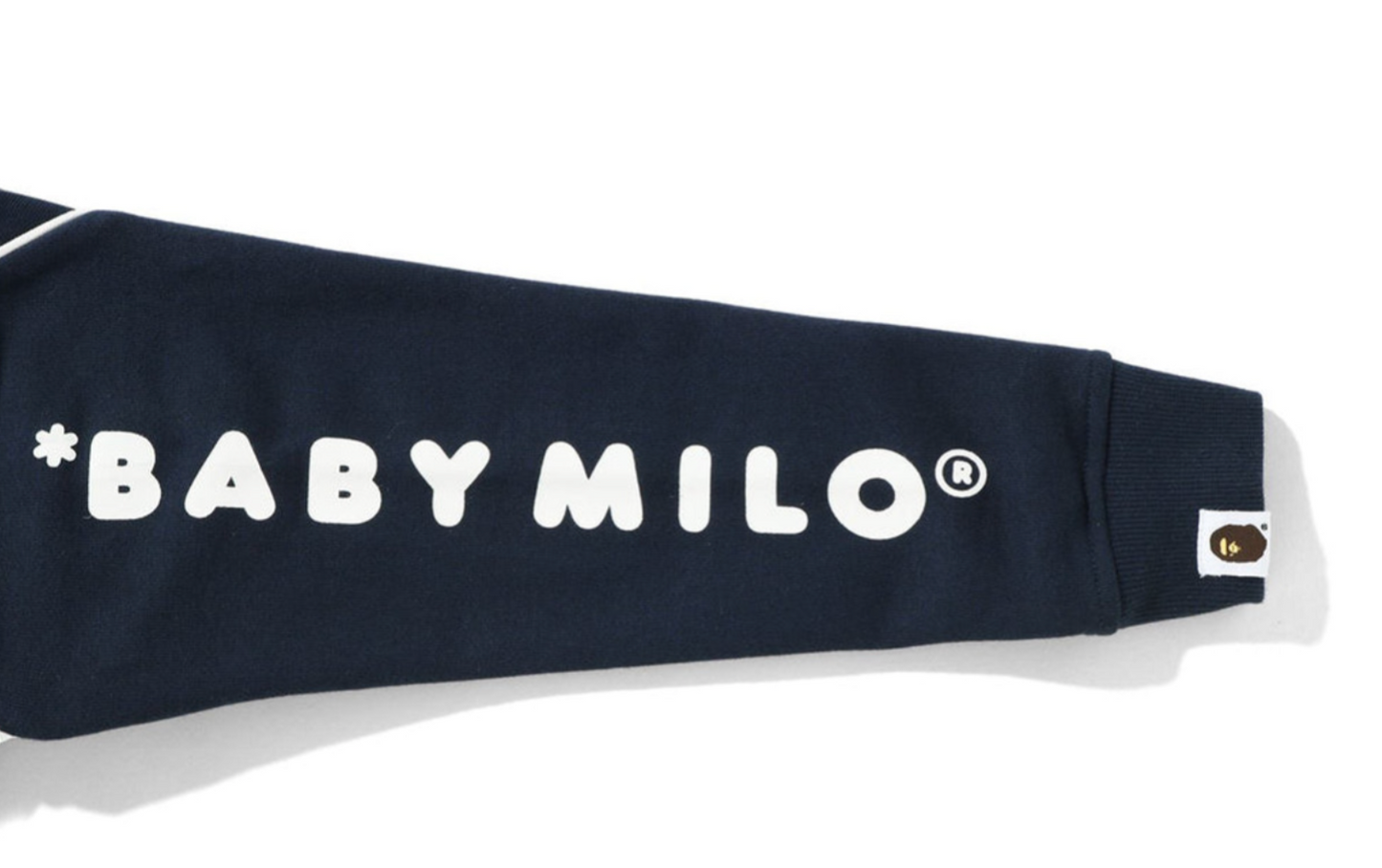 Bape Kids Baby Milo Racing Team Emblem Print Sweat Jacket Navy Size 110 K