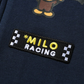 Bape Kids Baby Milo Racing Team Emblem Print Sweat Jacket Navy Size 110 K