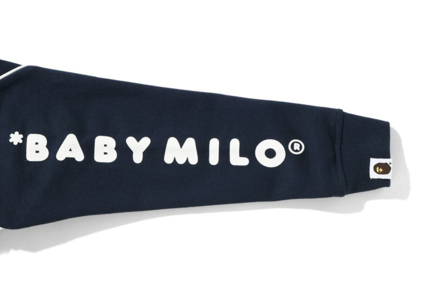 Bape Kids Baby Milo Racing Team Emblem Print Sweat Jacket Navy Size 120 K