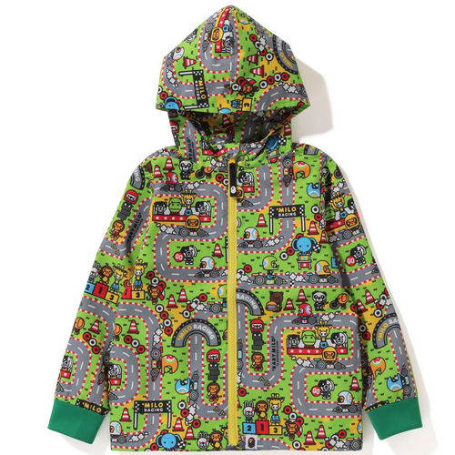 Bape Kids Baby Milo Racing Hoodie Jacket Multi Size 120 K