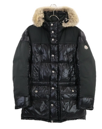 Moncler Puffer Jacket Frey Nylon Down Jacket Black Size 1