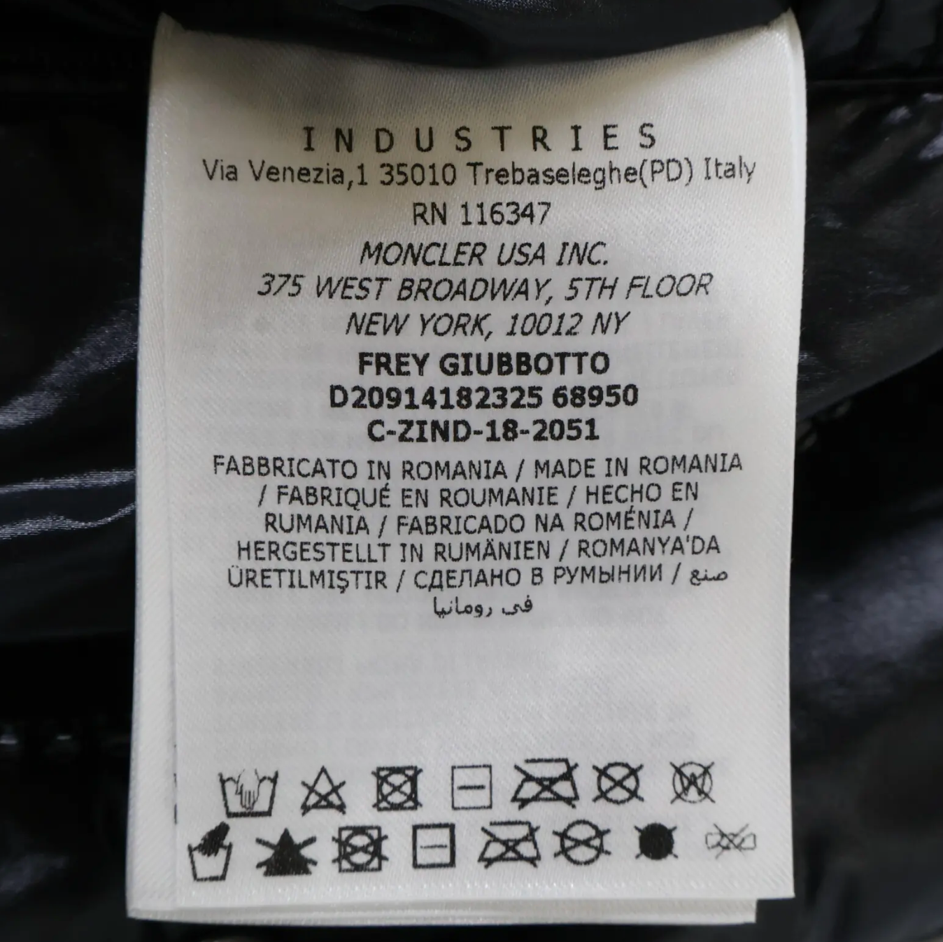 Moncler Frey Nylon Down Jacket Black Size 1