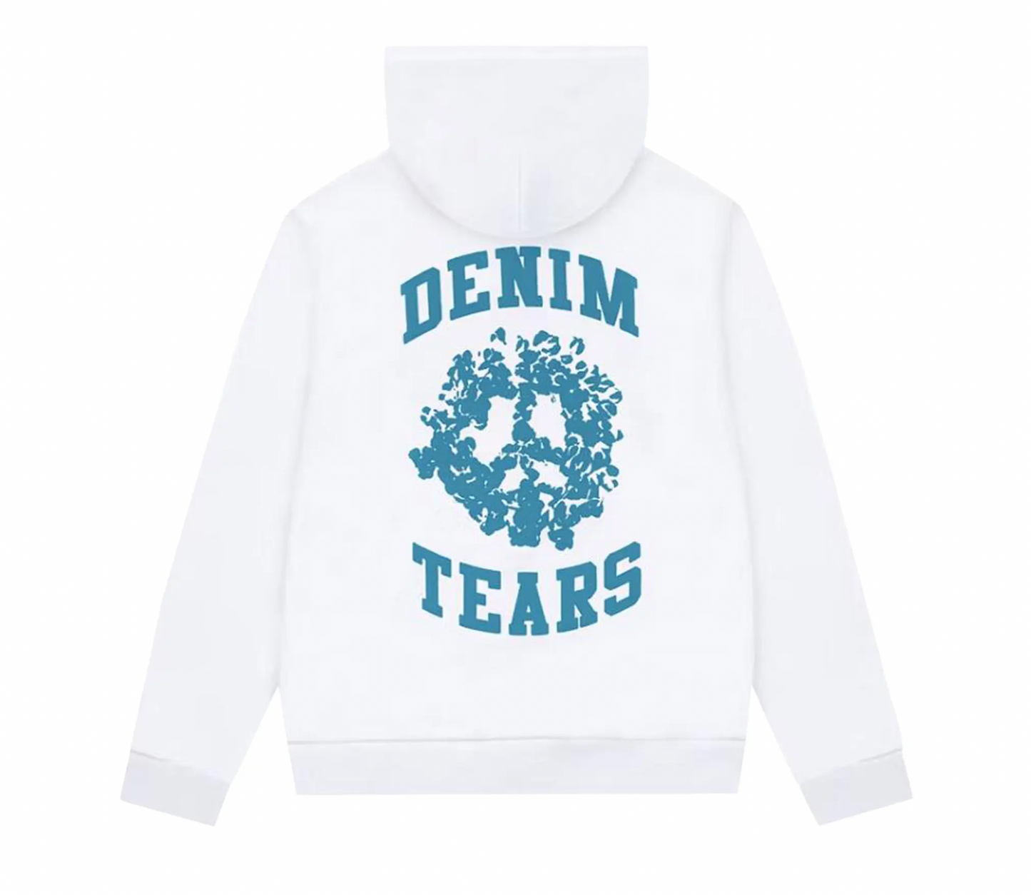 Denim Tears White University Zip-Up Hoodie Size XXL
