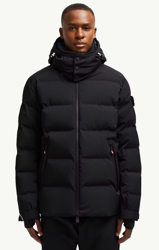 Moncler Montgetech Black Hooded Short Down Jacket Size 6