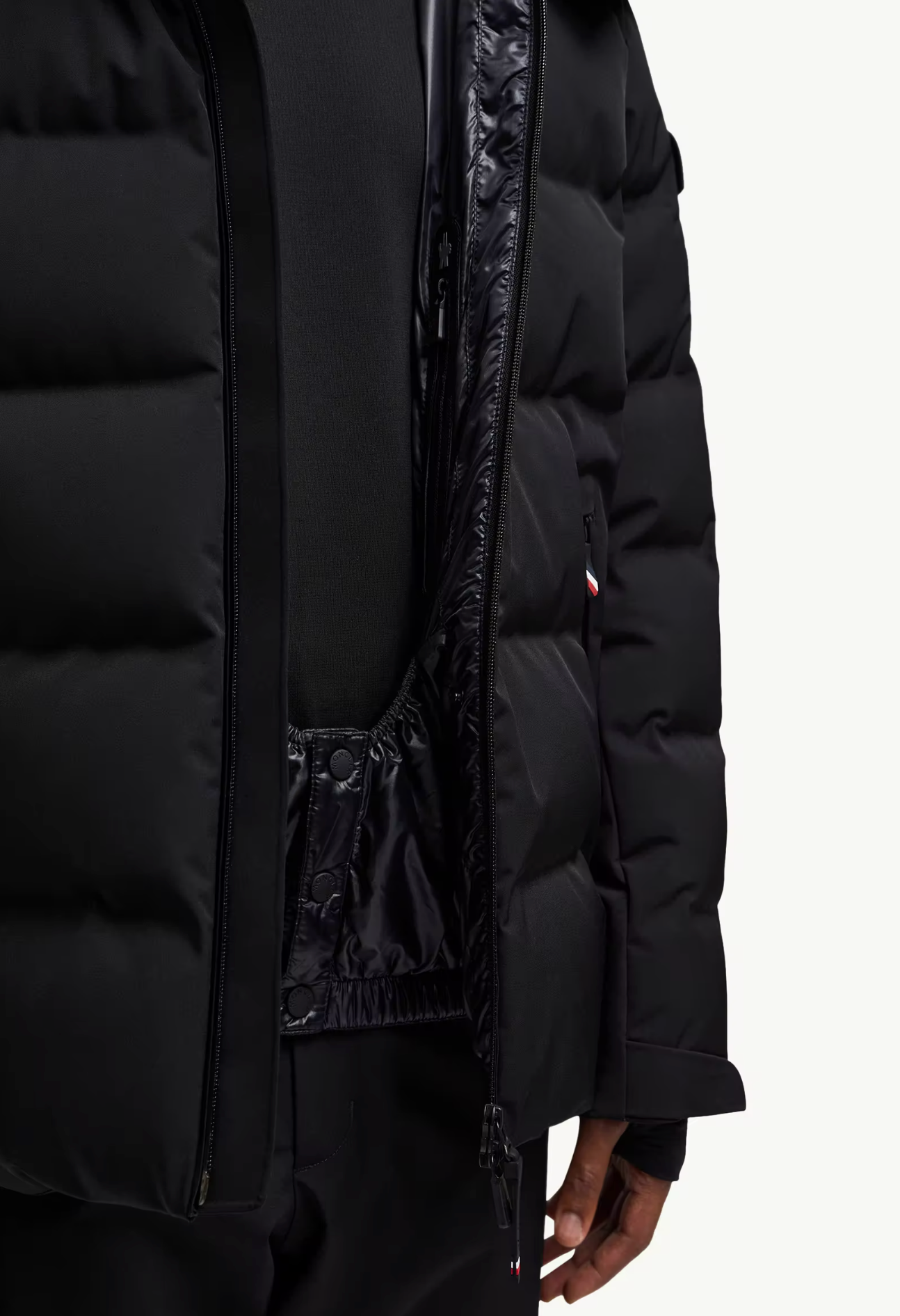 Moncler Montgetech Black Hooded Short Down Jacket Size 6