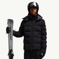 Moncler Montgetech Black Hooded Short Down Jacket Size 6