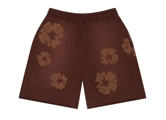 Denim Tears Mono Cotton Wreath Sweat Shorts 'Brown'