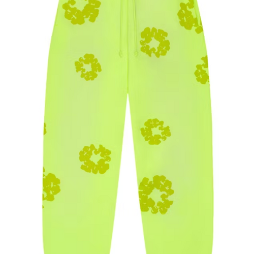 Denim Tears Mono Cotton Wreath Neon Green Sweatpants