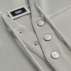 Kith Crystal Wash Interlock Williams IV 'Concrete' Hoodie Size Small