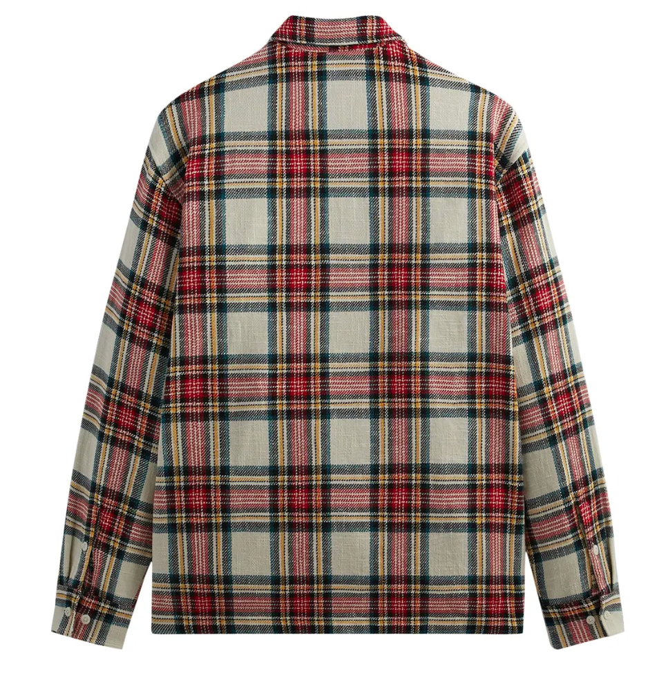 Kith Plaid Boxy Collared Overshirt 'Fame' Red Size Medium