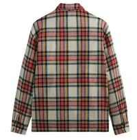 Kith Plaid Boxy Collared Overshirt 'Fame' Red Size Medium