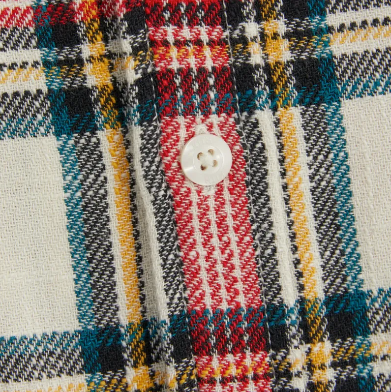 Kith Plaid Boxy Collared Overshirt 'Fame' Red Size Medium