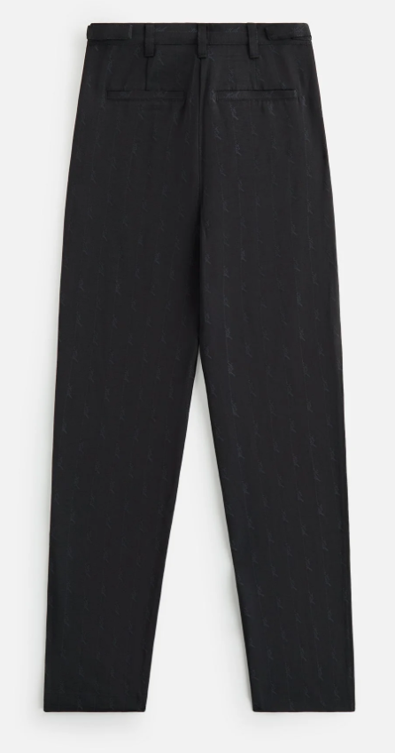 Kith Women's Script Logo Aidan Pleated Black Trousers Size 24