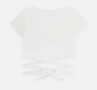 Kith Women's Ailee Monogram White Towel Wrap Top Size XS
