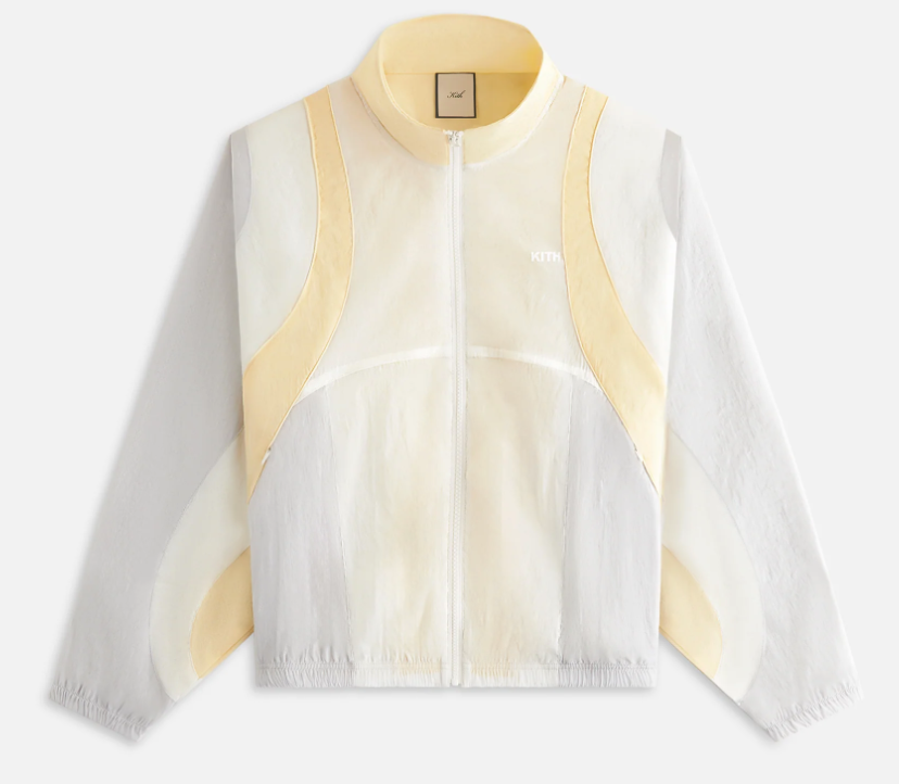 Kith Women's Allium Seamed Off-White Zip Track Jacket Size Medium