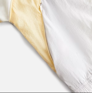 Kith Women's Allium Seamed Off-White Zip Track Jacket Size Medium