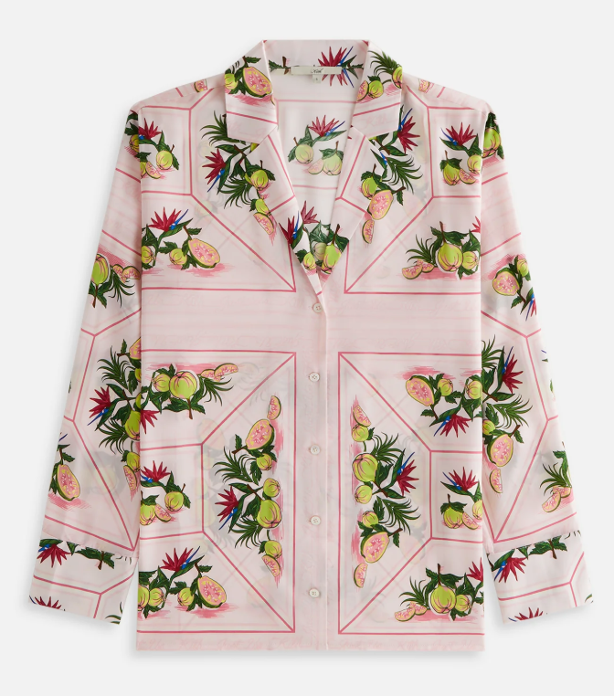 Kith Women's Amalia II Guava Light Pink Button Down Shirt Size Medium